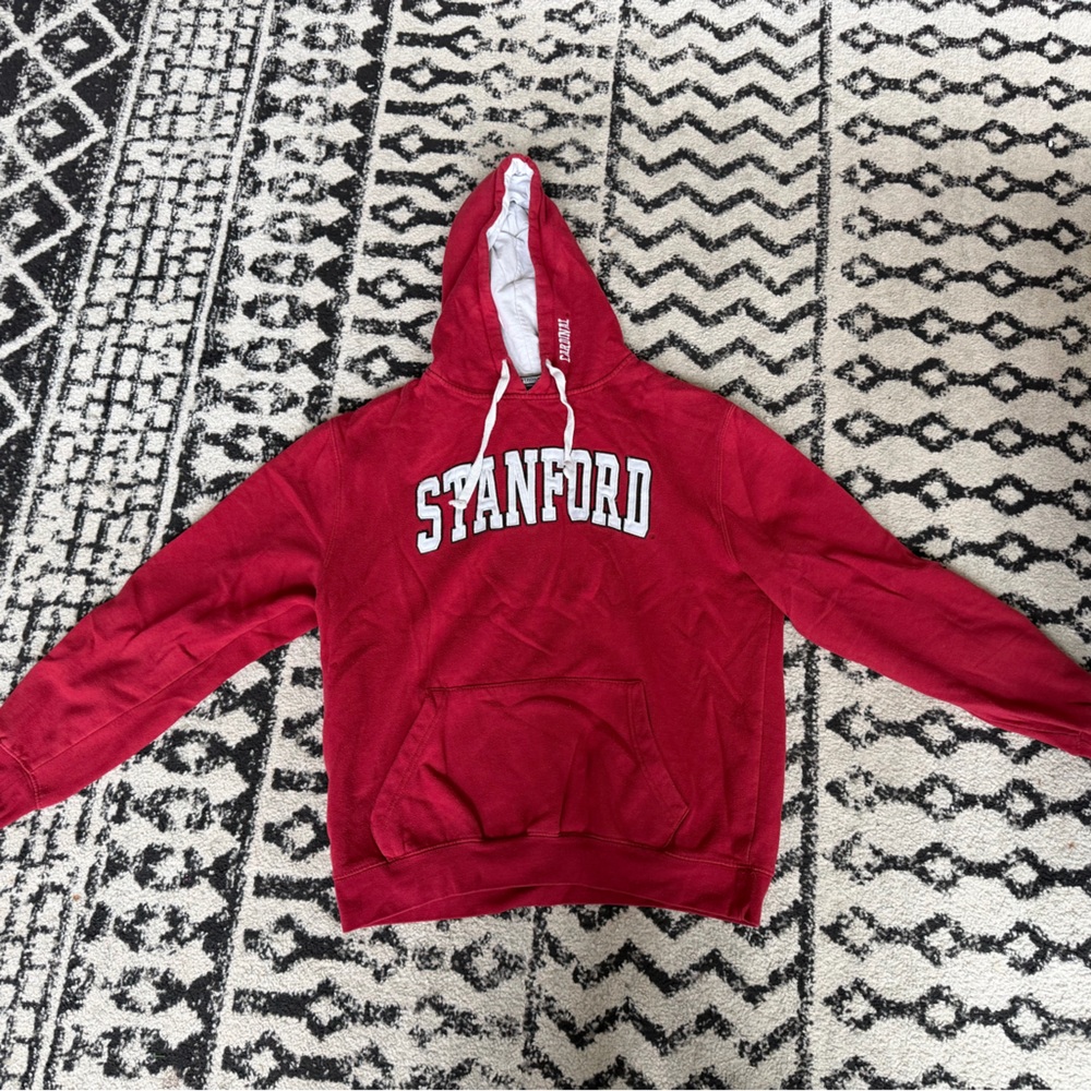 Stadium Athletics Red and White Hoodie